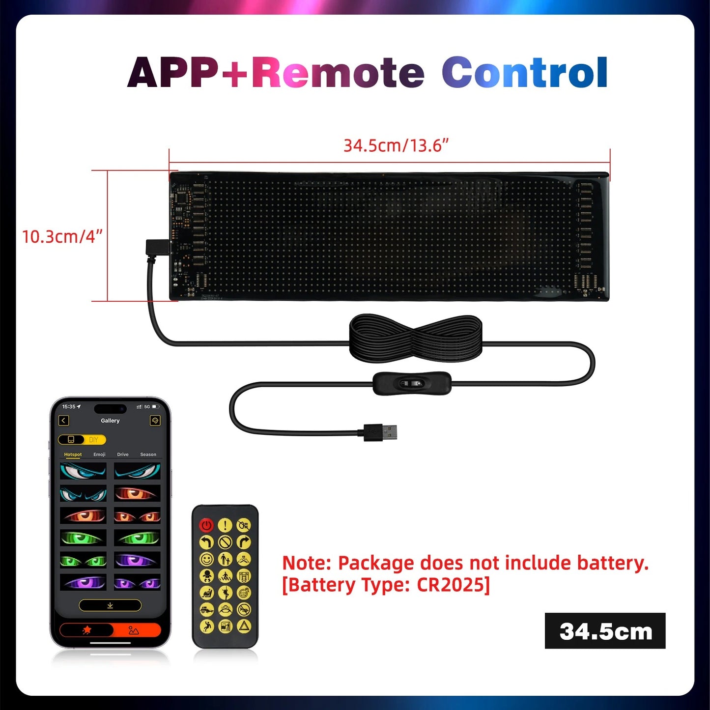 LED Devils Eyes for Car Truck APP Remote Control