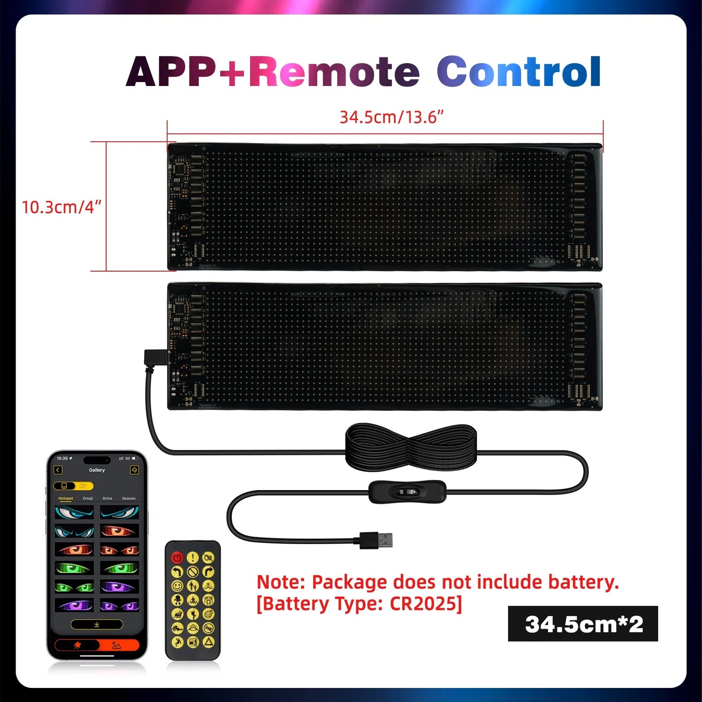 LED Devils Eyes for Car Truck APP Remote Control
