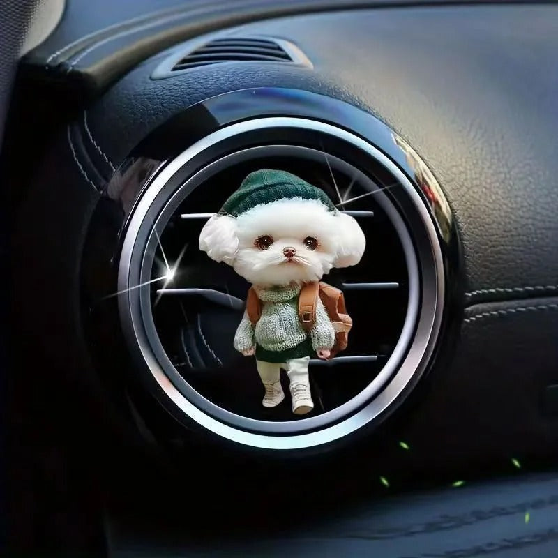 Cute Cat & Dog Acrylic Car Air Freshener 2pcs